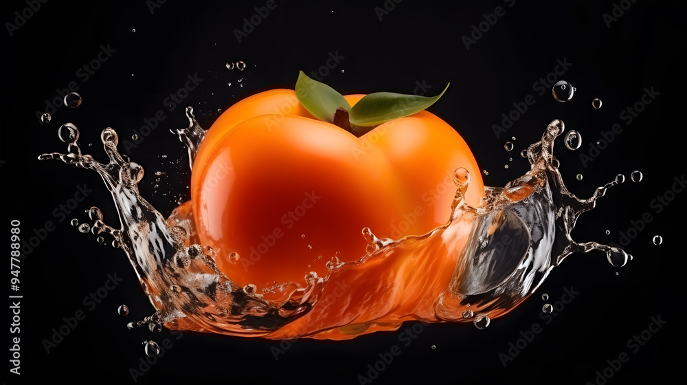 Wall mural tomato in splash