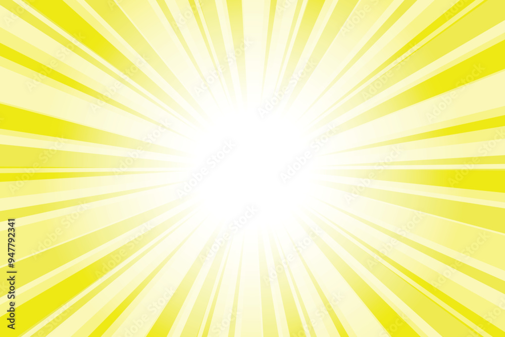 Aufkleber abstract yellow sun rays background. fluorescent yellow sunburst background with glowing light rays.