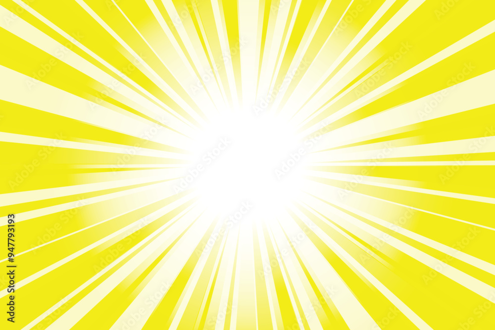 Poster abstract yellow sun rays background. lemon yellow sunburst background with glowing light rays. brigh