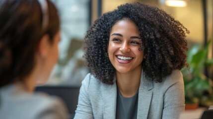 Smiling Woman in a Professional Setting