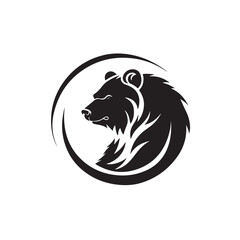 Bear logo design vector illustration, emblem design on white background Stock Vector 