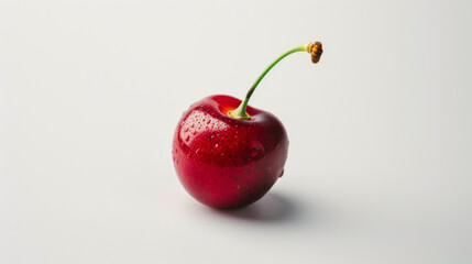 A whole cherry isolated on white