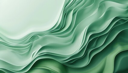 Obraz premium Abstract Green Wavy Design