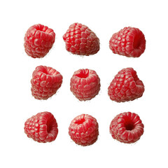 Fresh Raspberries Isolated on Black Background
