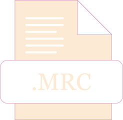 MRC File extension icon fill with minimal colors