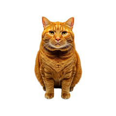 Obraz premium Orange Tabby Cat Sitting and Looking at the Camera