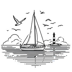 sailing boat on the sea