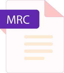 Obraz premium MRC File icon with folded style document