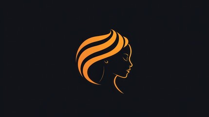 Orange Silhouette of a Woman