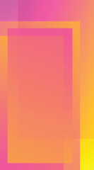 Abstract geometric background with layered intersecting rectangles creating blank space in yellow and pink hues