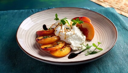 grilled salmon steak with vegetables