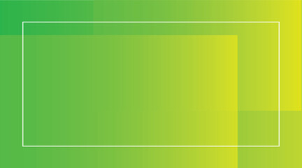 Green and yellow gradient background with white frame and overlapping rectangles for cover, template, banner design