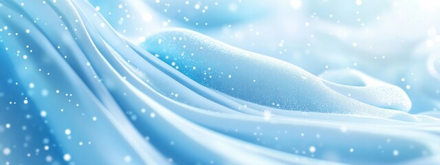 3D rendering of an abstract blue background featuring white and snow layout design suitable for Christmas themes with a smooth circle gradient color ideal for business reports and web templates