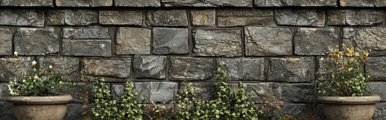 3D rendering of an architectural stone wall showcasing decorative elements and a textured background for interior or exterior settings