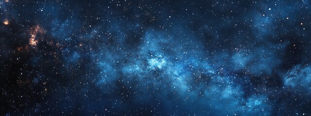 Naklejka premium Cartoonish 3D rendering of a dark night sky filled with stars and a galaxy backdrop