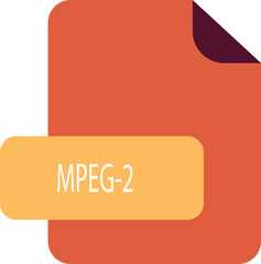 MPEG-2 file extension icon rounded corners and deep color