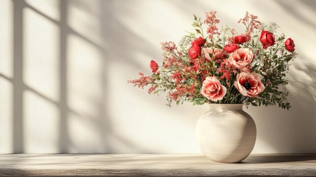 3D rendering of a Western style flower arrangement