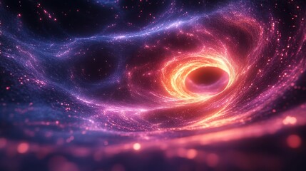 Obraz premium 3d render abstract fantastic backgroun3d ultraviolet glowing neon lines virtual wormhole