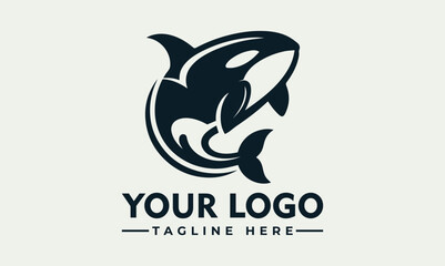 Orca Killer Whale Vector Logo tribal tattoo sketch. vector of an underwater predator