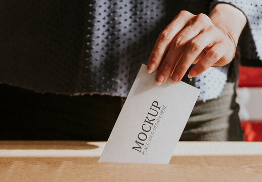 Voting Ballot Card Mockup