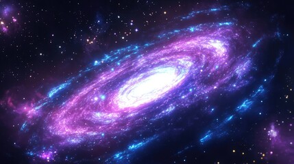 Fototapeta premium Aesthetic galaxy rendered in 3D cartoon style with a black background
