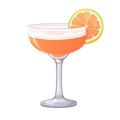 Refreshing cocktail served in a stylish glass, garnished with a slice of lemon for a vibrant touch.