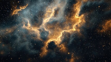 Obraz premium Interstellar cloud of star dust in a 3D cartoon rendering Image of outer space