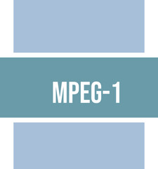 Fototapeta premium MPEG-1 icon fill and bebus writting