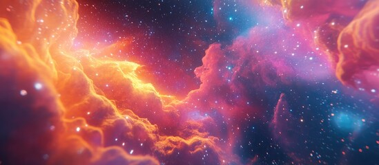 Fototapeta premium 3D cartoon depiction of a starry nebula