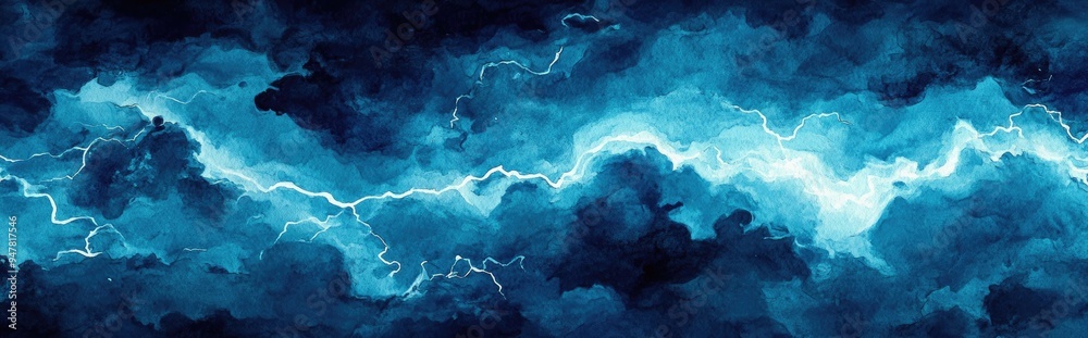 Poster neon cosmic paper textured light blue watercolor background in a 3d cartoon rendering deep dark ink 