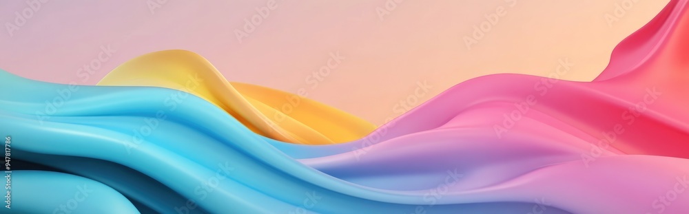 Leinwandbilder Colorful background template with gentle classic texture for graphic design projects featuring a 3D cartoon rendering and ample copy space