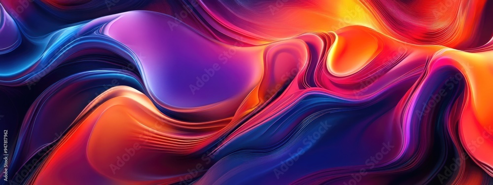 Leinwandbilder colorful abstract background in a 3d cartoon rendering modern graphic art featuring fractal artwork 