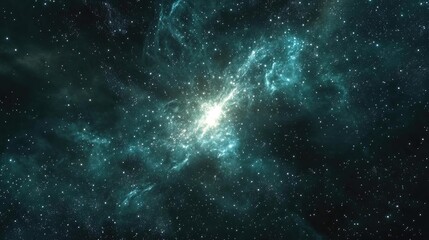 3D cartoon depiction of stars in a galaxy within open space