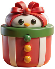 Snow gift box in Christmas