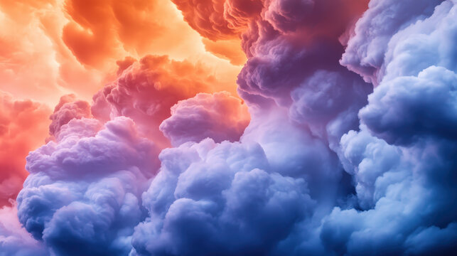 Cold front moving in with heavy clouds and wind, changing weather, turbulent atmosphere