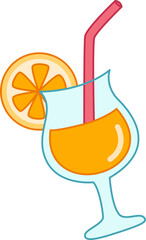 Summer Holiday Flat Sticker Design