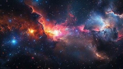 Cosmic galaxy with stars and nebulae