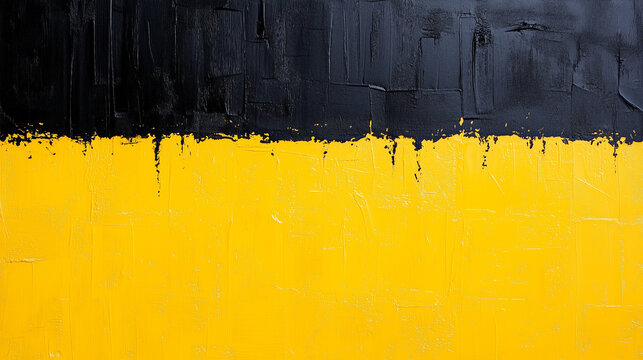 Black and yellow abstract art, Bold color block painting, Textured black and yellow design, Rough two-tone abstract, Minimalist color contrast, background