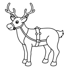 reindeer with christmas tree