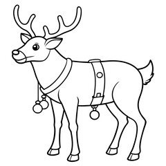 deer cartoon isolated on white