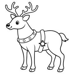 deer with a christmas tree