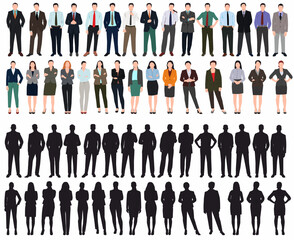 people business set. Business people collection set on isolated white background. 