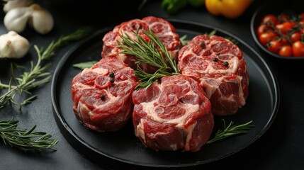 Fototapeta premium Raw Lamb Shanks Ready For Cooking