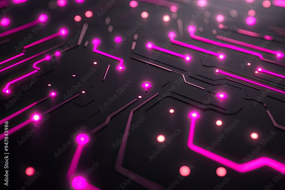 Poster Abstract digital dot line particle data background connecting technology concept.
