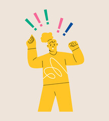 Angry woman expression. Colorful vector illustration