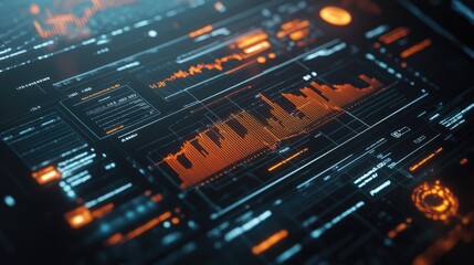 Obraz premium Annual financial report for 2025, highlighting key statistics and growth trends, displayed on a sleek digital interface.