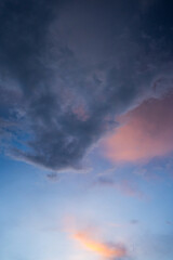 Fototapeta premium twilight sky with cloud in summer season