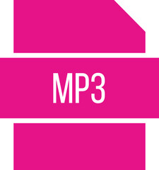 MP3 icon crisp corner with transparent center