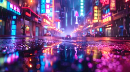 Neon City Rain