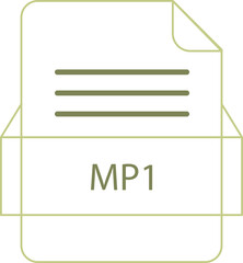 MP1 File icon black outline